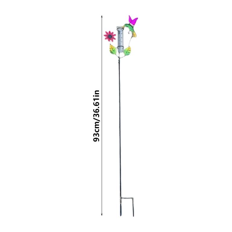 Premium Metal Rain Measurement Instrument Showcasing A Pretty Bird Figure Perfect For Outside districts And Adornment