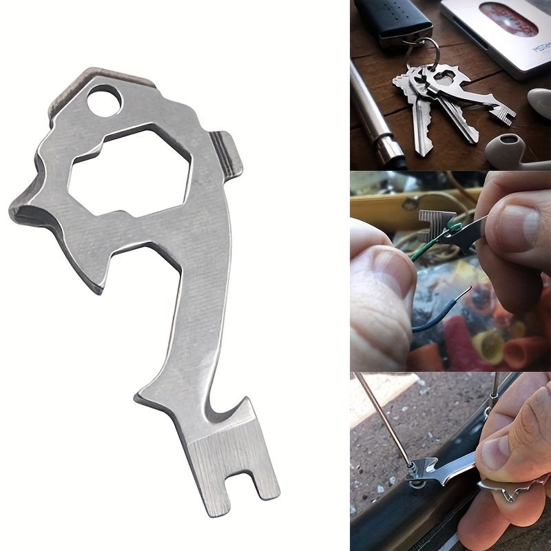 Outdoor Mini Tool 20-in-1 Multifunctional EDC Tool Keychain Bottle Opener Screwdriver Multipurpose