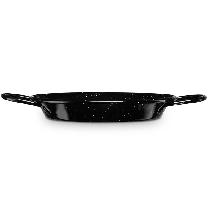 Poêle À Paella Induction 28 Cm, Acier Émaillé, Pour 3 Portions De Paella Briebe Levante Noir 02656