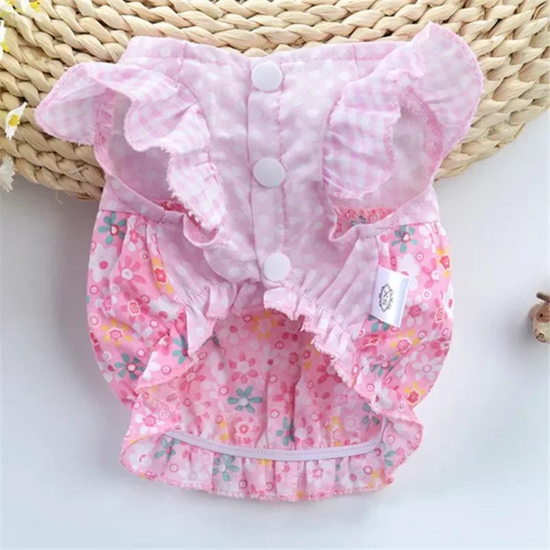 Cute Floral Dog Dress Summer Dog Clothes Cat Puppy Yorkie Clothing Yorkshire Chihuahua Poodle Pomeranian Pet Outfit Dropshipping