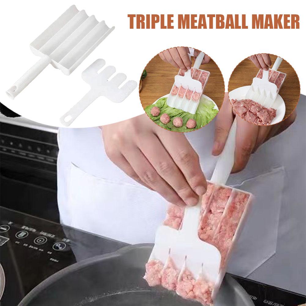 Meatball Machine Plastic 4 Rows Meatball Machine Convenient Molds Homemade Lean Meatball Tools Home DIY Meatball Fishball Set