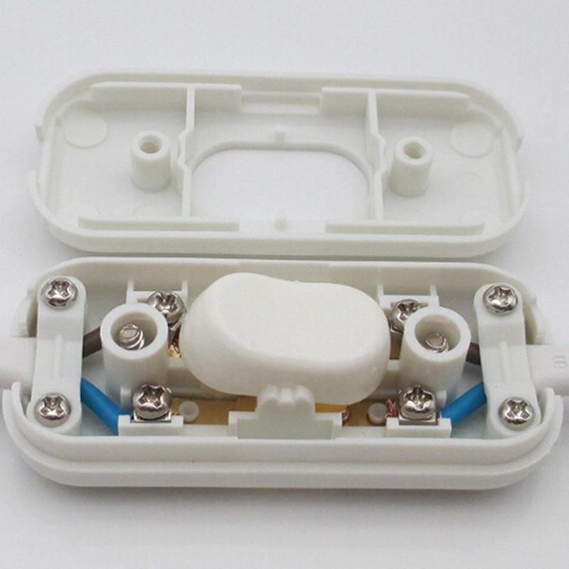 1 Pcs On/Off Inline Switch Inline Table Lamp Desk Light Cord Cable Switch 250V 6A