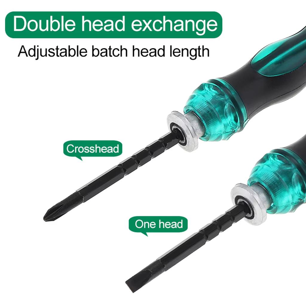 Multipurpose Telescopic Adjustable Magnetic Cross Screwdriver Non-Slip Household Repair Tool