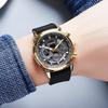 Fashion Large Dial Personalized Watch Men'S Rubber Belt Calendar Temperament Three-Eye Multi-Function Men'S Watch