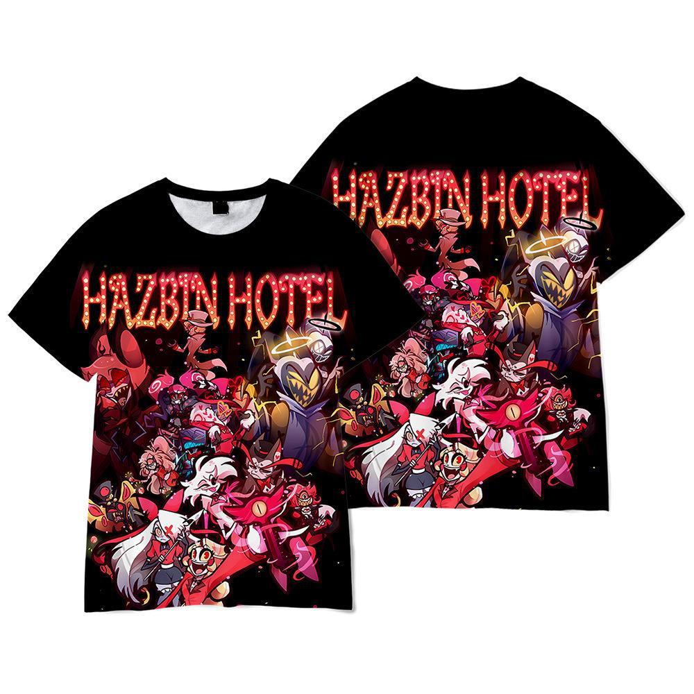Adult cartoon trendy printed personalized casual T-shirt men