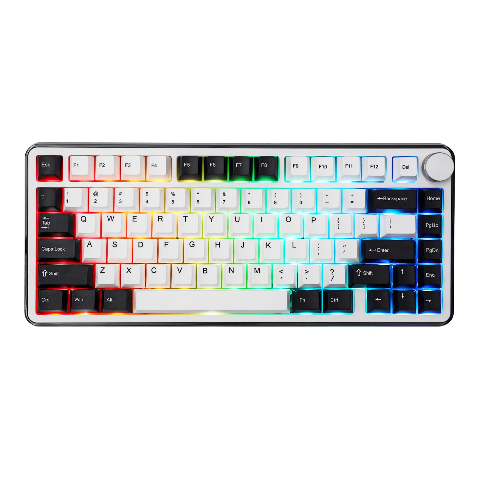 

KiiBOOM Breeze 75 75% CNC Aluminum and Acrylic Wireless Gaming Keyboard, Gasket Mechanical Keyboard, BT5.02.4GHzUSB-C Wired RGB Creamy Keyboard with