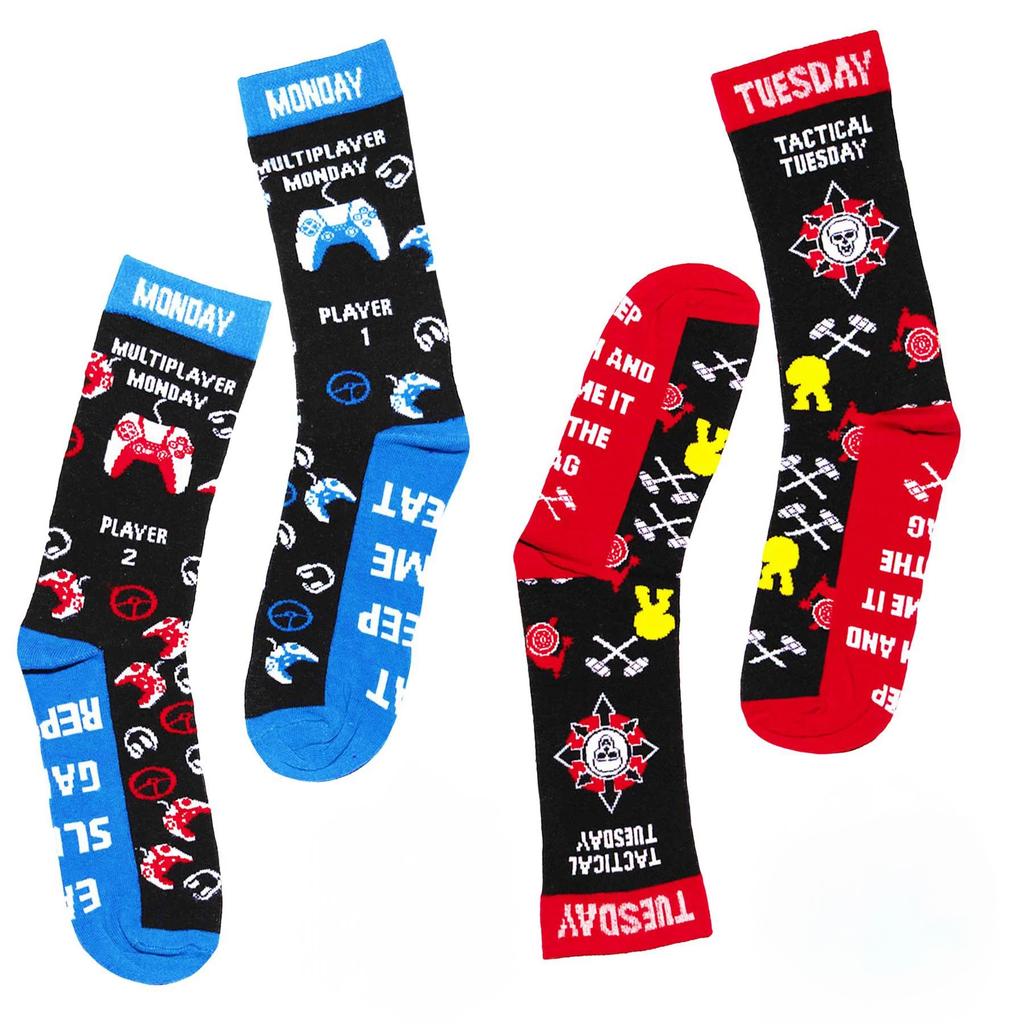 Floso Mens Video Game Items Socks (Pack of 7)