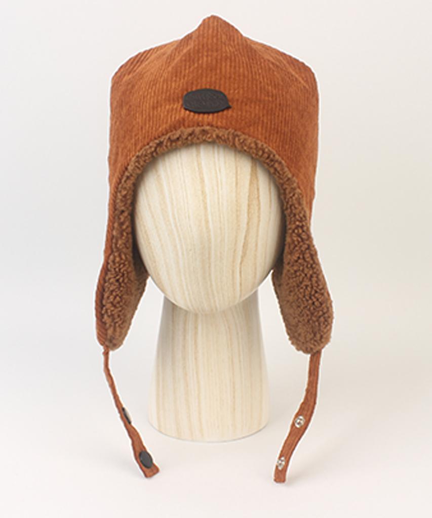 Gentle Corduroy Brown Earflap Cap