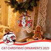 Cat Christmas Ornaments Funny Ornament for Christmas Tree Wooden Cute Unique Ornaments Decor Cat Lover Gifts