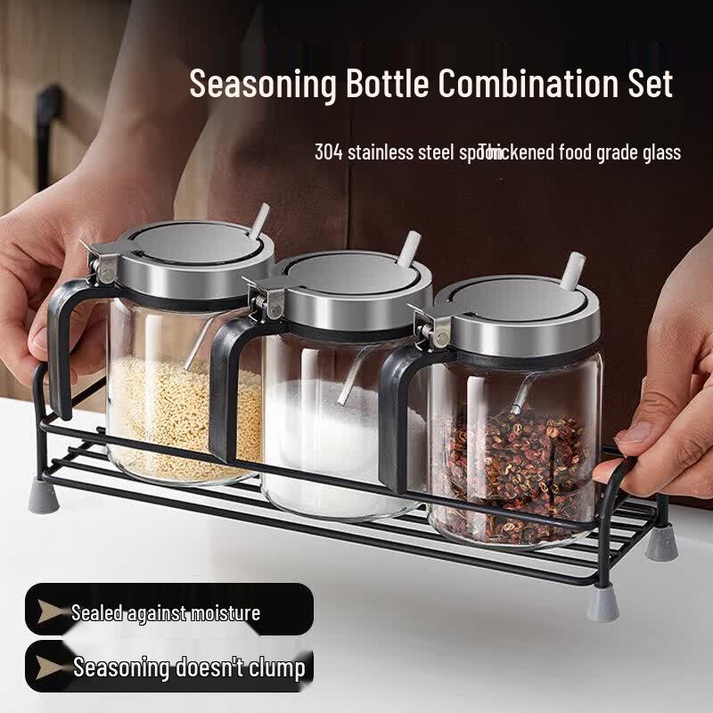 UOSO Glass Seasoning Jar Set