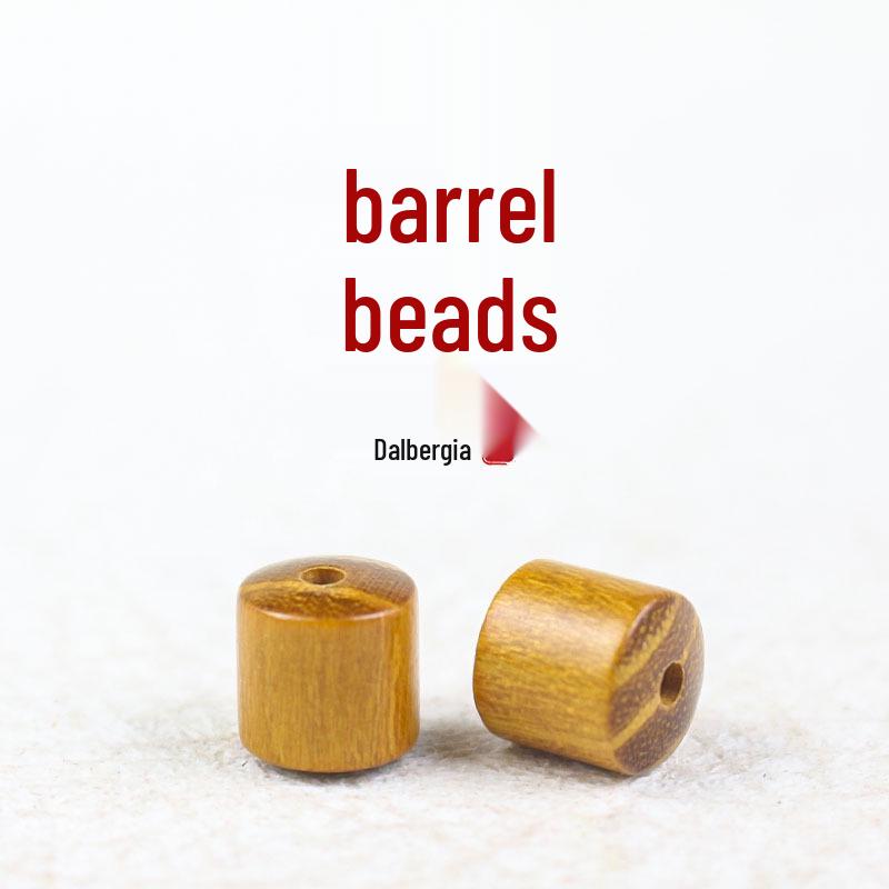 

Zhemu 8MM Golden Sandalwood Barrel Beads - Handmade Buddhist Wenwan Accessories for DIY Bracelets (Children s Wood Beads)