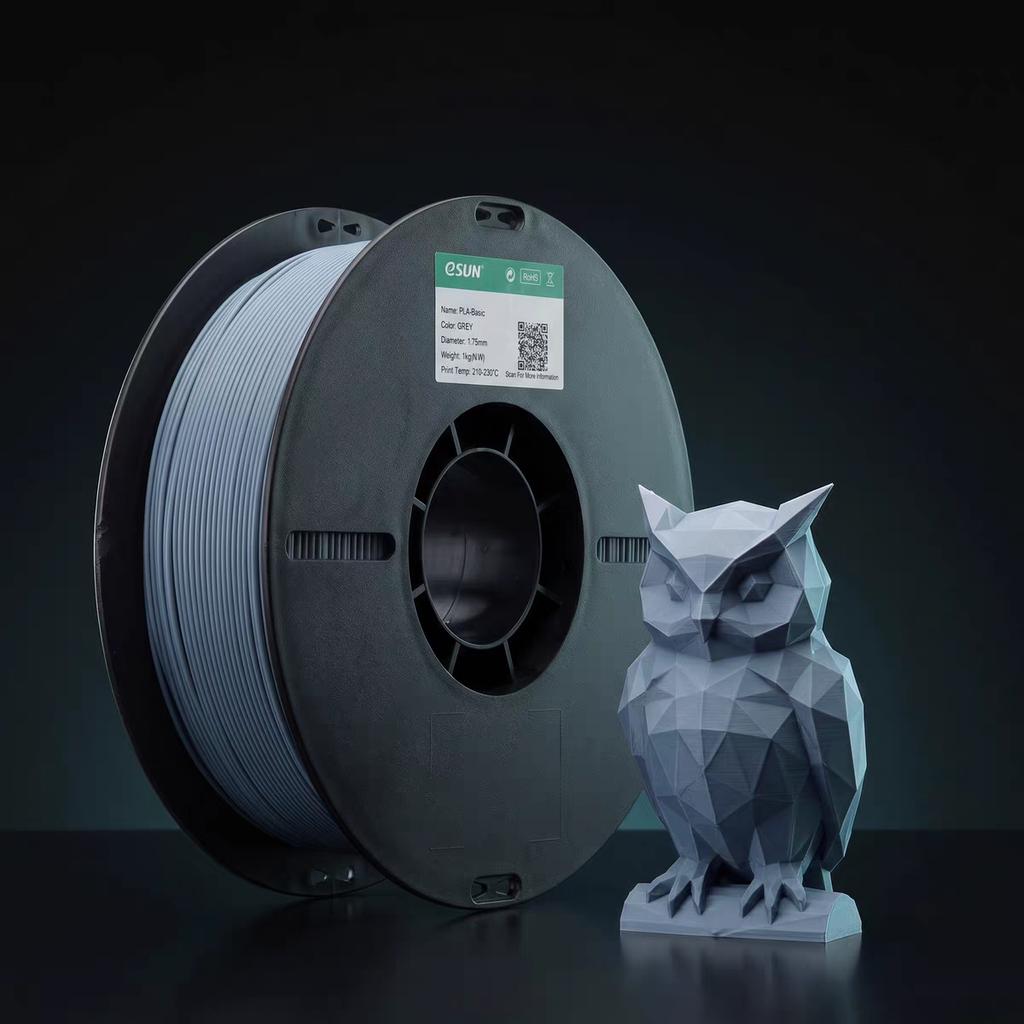 ESUN PLA 3D Printing Filament 1.75mm Light Grey FDM Plastic Rod 1KG 27 Colors Factory Quality Guarantee ROHS REACH