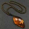 Retro Amber Pendant Necklace For Men And Women Long Pendant Sweater Chain Mother'S Day Gift