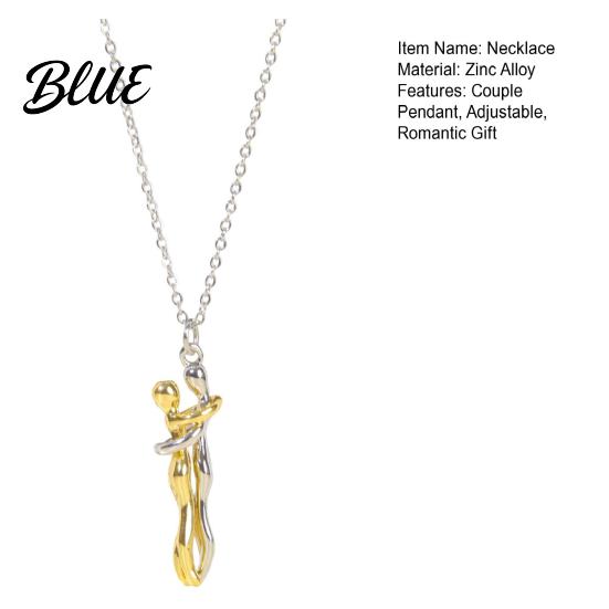 Relationship Jewelry Couple Hug Necklace Hugging Women And Men Pendant