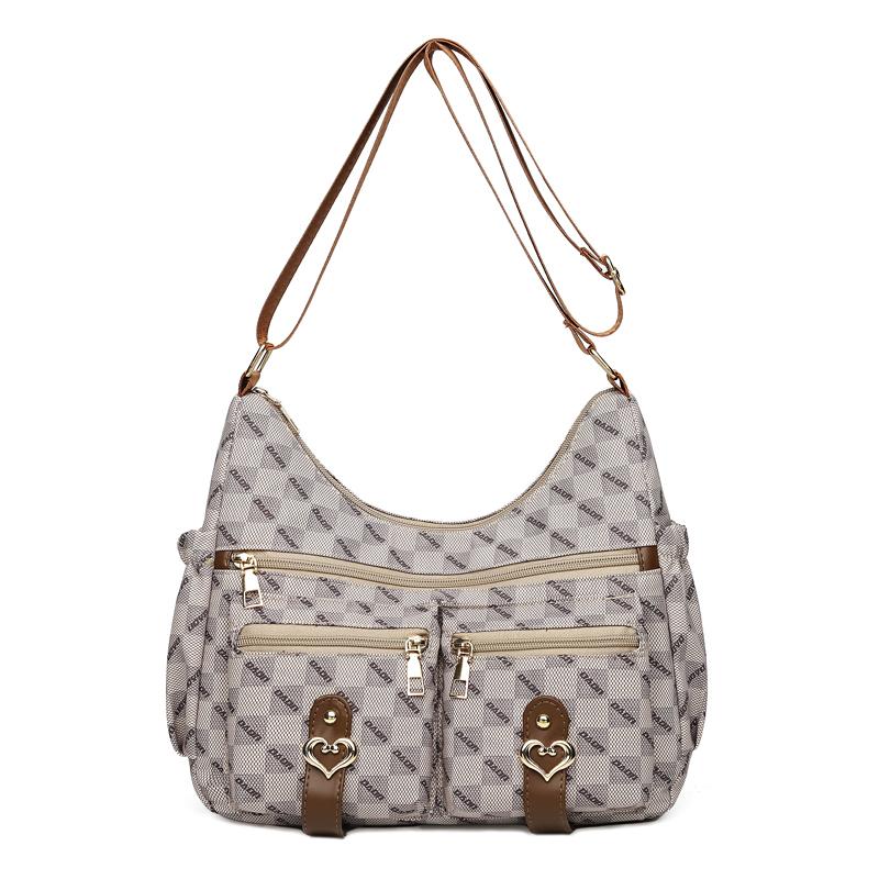 

Женская сумка-мессенджер, многослойная сумка через плечо, большая вместительная дорожная сумка для матери среднего возраста хаки