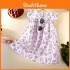 Snow Silk Girls Dress With Floral Pattern And Aline Skirt For Summer Playtime