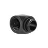 2PCS Black/Silver Water Cooling System Adapter 90 Degree Right Angle Elbow  Cooling System