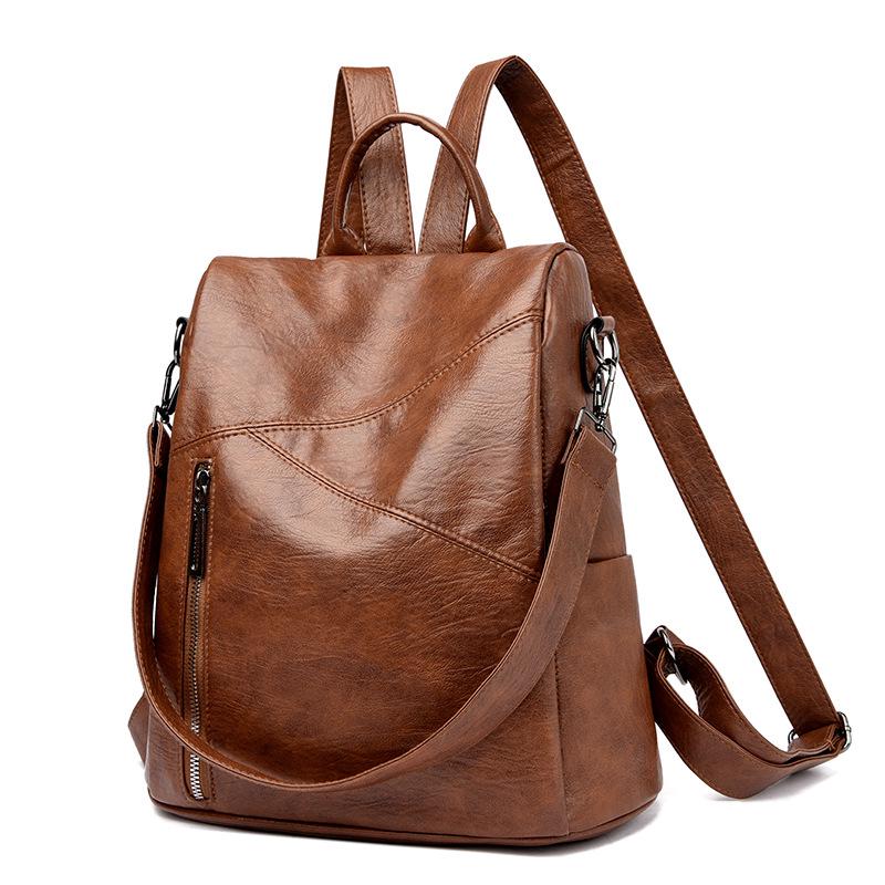 Women's 2025 Fashion Anti-theft Waterproof Leather Backpack - Versatile, Large Capacity for Travel