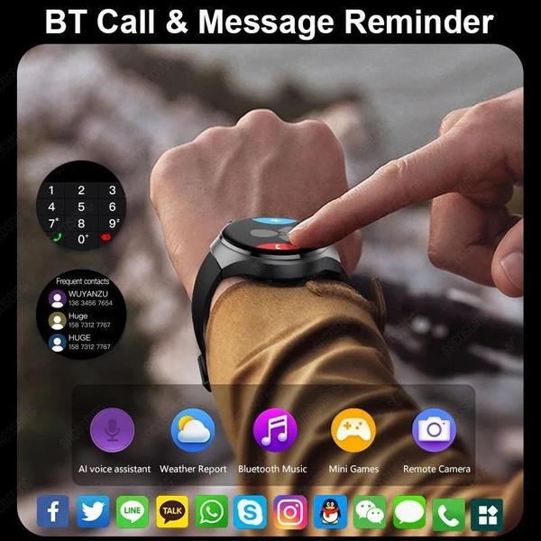Módní hodinky pro Huawei Xiaomi NFC GPS Chytré hodinky Pánské hodinky 4 Pro HD 1,54" obrazovka s tepovou frekvencí Bluetooth volání IP68 Vodotěsné chytré hodinky