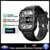 Outdoor Military Smartwatch Men Bluetooth Call Smart Watch 1.73inch LED Sports Fitness Watches For Man Women