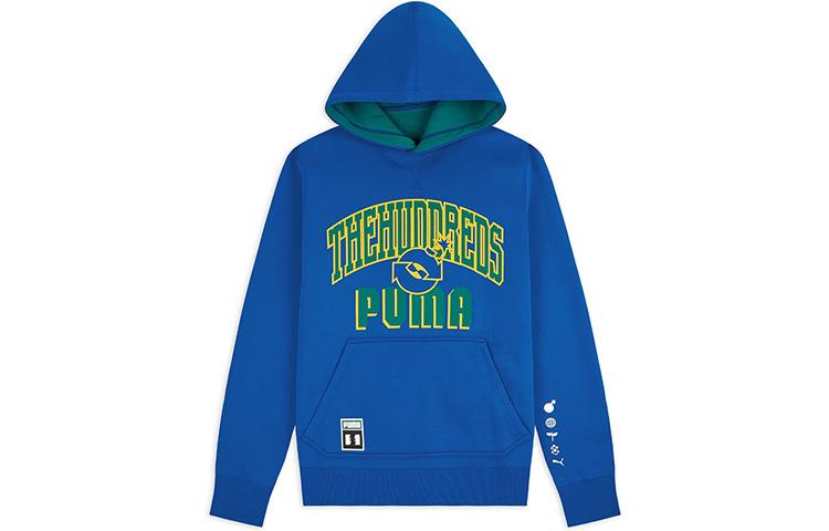 PUMA X The Hundreds Sweatshirts Men s Turquoise Hooded Moderate Reversible 598311-89 S
