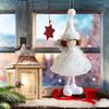 Christmas Angel Doll Christmas Tree Angel Doll Pendants Wearing Pointy Hat Mesh Dress Handmade Angel Ornaments for Christmas
