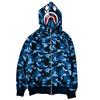 Trendy Brand Shark Head Camouflage 3D Printing Men and Women Couple Zipper To Head Sweater