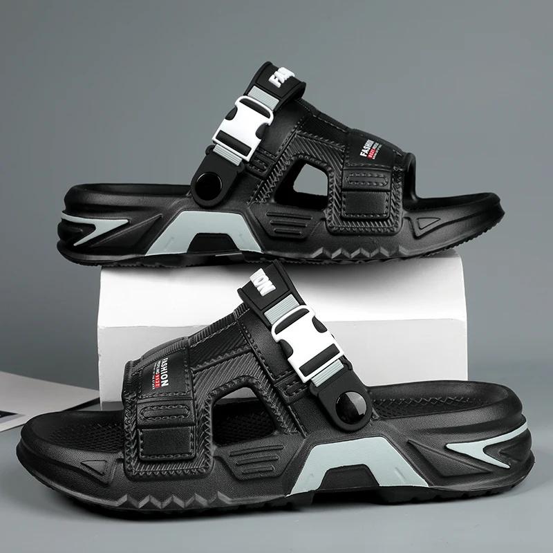 Fashion High Quality Men Outdoor Beach Shoes Slippers Soft Comfortable Sports Clogs Garden Shoes Men's Beach Sandalsbotas Para Hombre