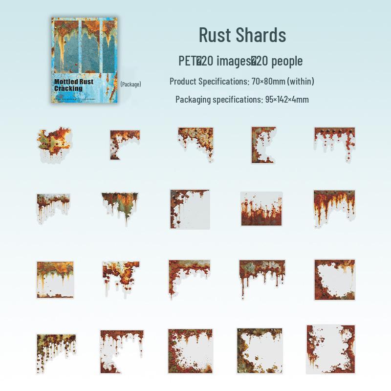 Красивый День Винтажные Текстурные Наклейки - Серия «Пятнистая Ржавчина Трещины» для DIY Журналов и Коллажей