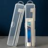 Transparent Toothbrush and Toothpaste Storage Box, Portable Travel Storage Box, Can Be Hung, Very Suitable for Travel Use