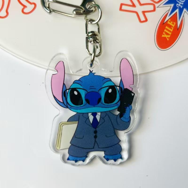 Star Baby Cartoon Stitch Pendant Keychain - Cute Acrylic Ornament for Students & Couples