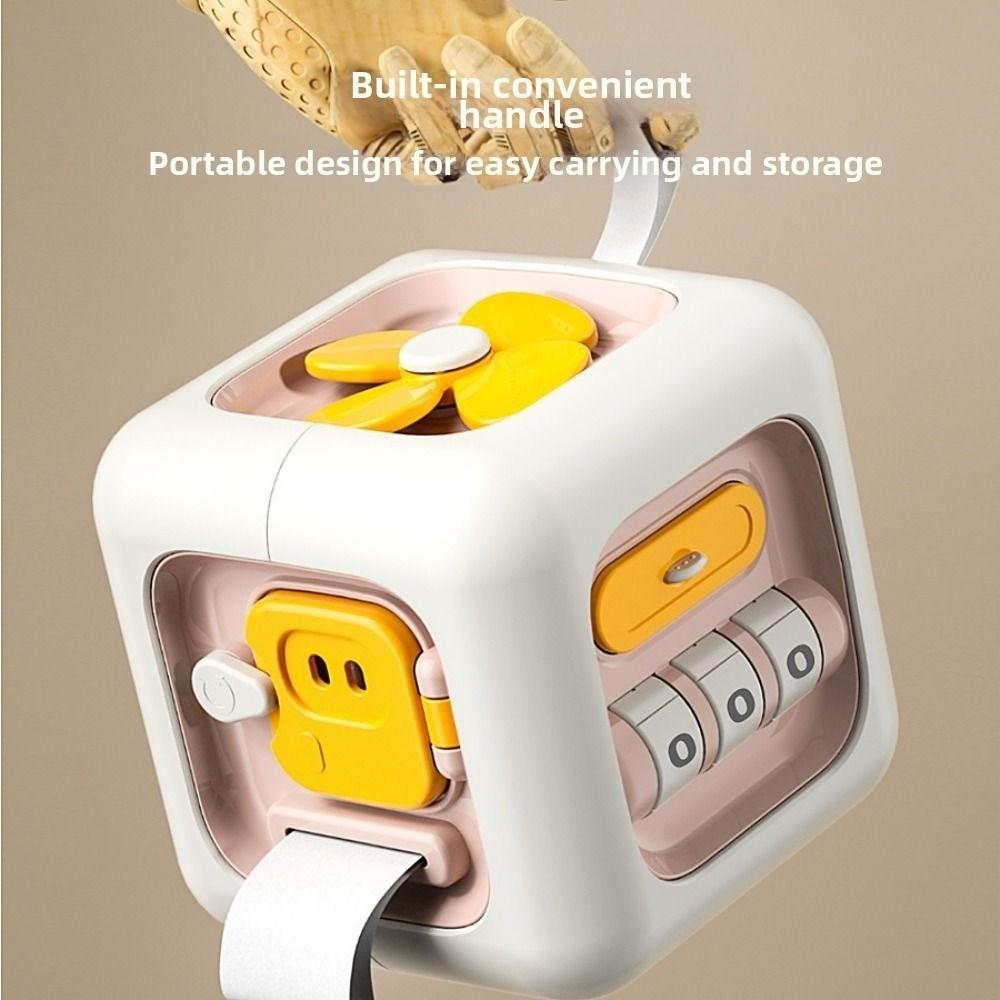 Practice Skills Montessori Educational Toys 6 IN 1 Multipurpose Busy Cube Toddler Gift