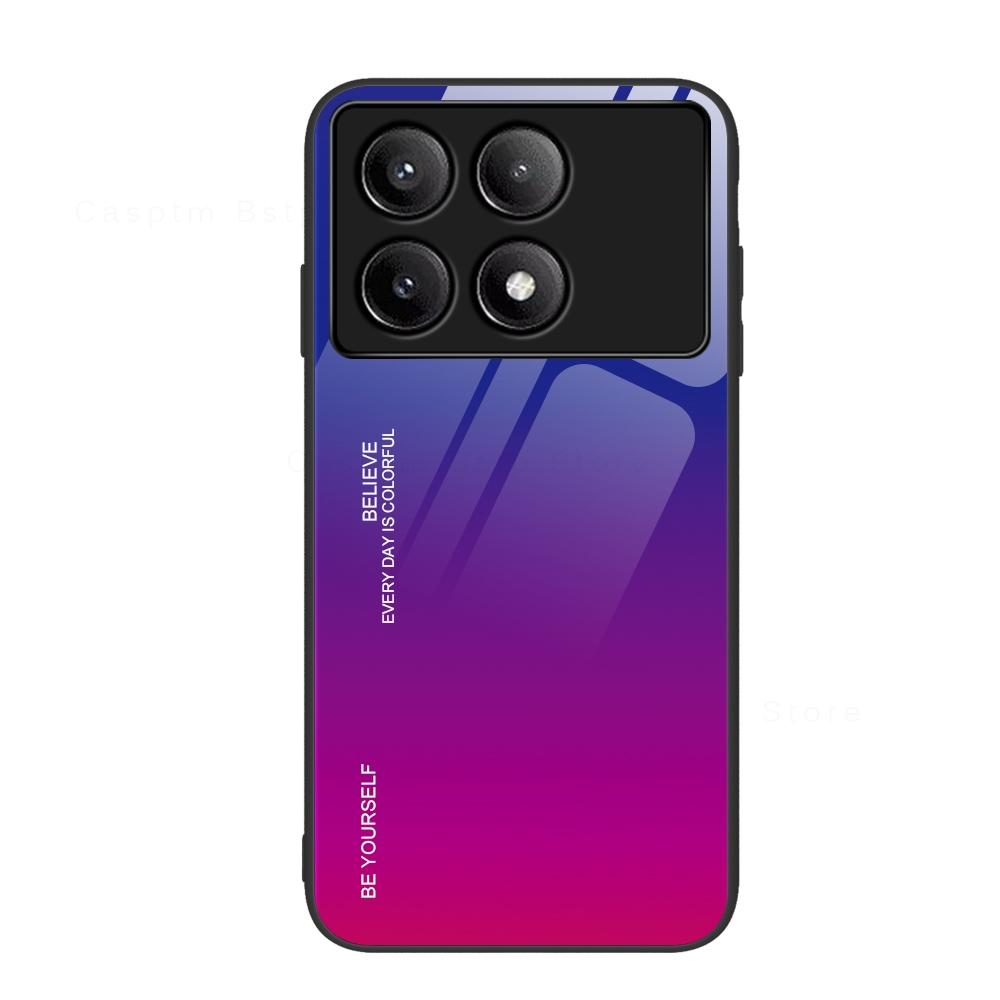 Glass Phone Case For Xiaomi Poco F6 Pro F5 Pro F3 Poco X6 Pro X5 X3 Pro X3 NFC M6 Pro M4 Pro M5 4G 5G Cover Pocophone F6 Pro