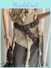 Curea de piele vintage western pentru cowgirl cu cataramă metalică pentru rochii boho