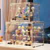 Containerisierte Designs Acryl-Organizer für Sammlerfiguren und Blindboxen Hochauflösende transparente Miniatur-Vitrine