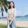 Baitu Women's Striped Short Sleeve Knit Top
