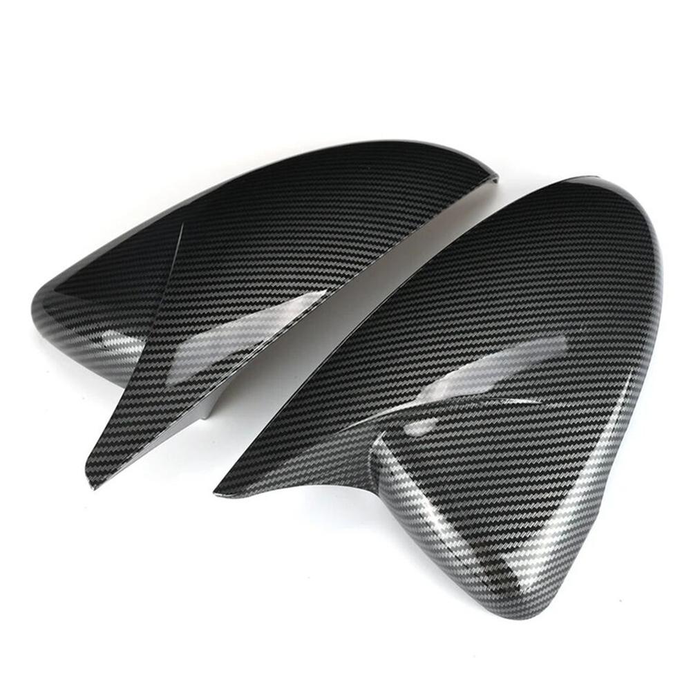 Carbon Fiber Look Side Rear View Mirror Cover Cap Shell Trim For KIA K3 Forte