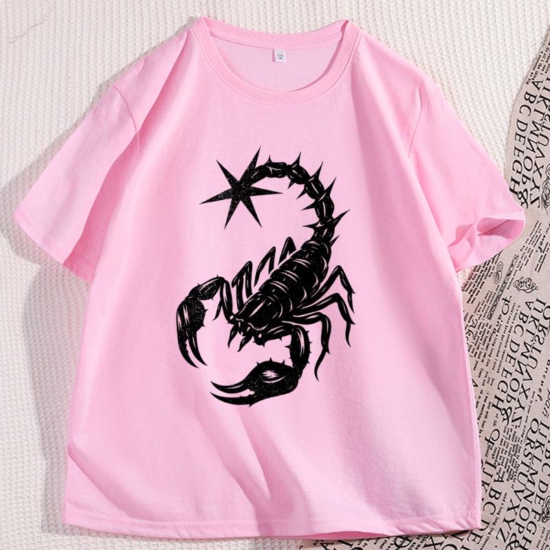 Y2K Scorpion T Shirt Unisex Women Y2k Graphic Tees Funny Cotton Short Sleeve Round Neck Tshirt Women Streetwear High Quality Tops