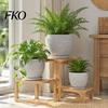 Drainage System Garden Pot Grey Flowerpot with Saucer, Modern Planter Lightweight Flower for Patio Holes, Plant Indoor Outdoor Use Weatherproof