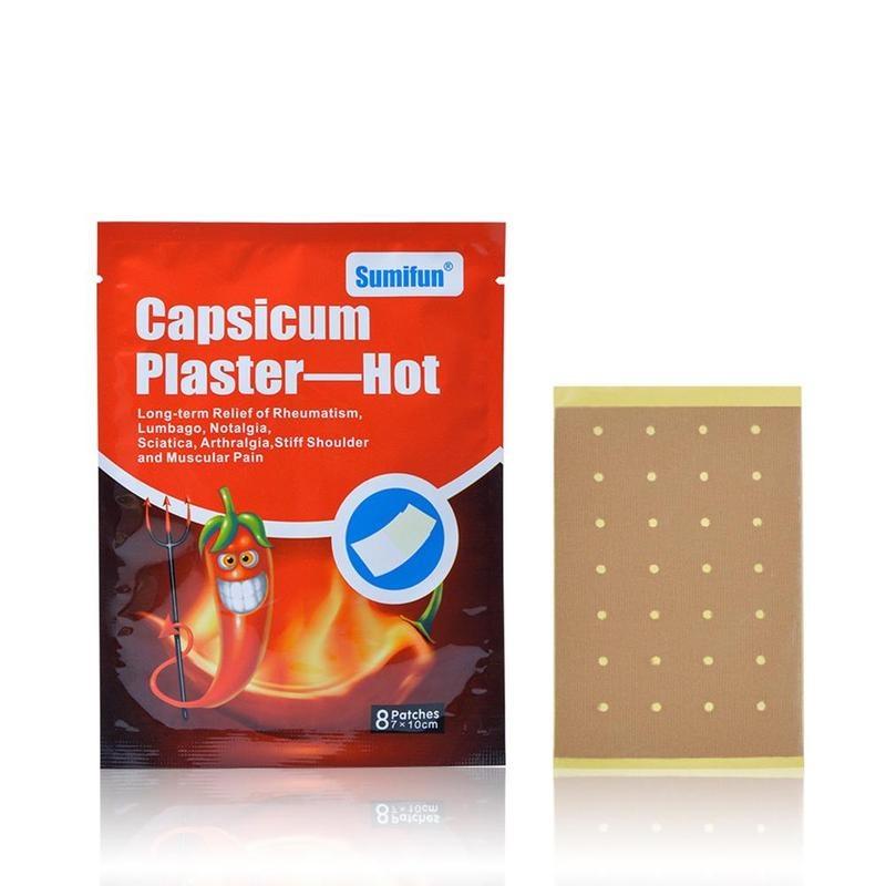 8pcs`Capsicum Plaster Pain Patch Heat Pads`For Pain Relief Medical Heating Pa ZS