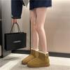 Fashion Women's Ankle Boots Short Plush Warm Snow Boots 2024 New Winter Casual Comfortable Suede Fur Thick Bottom Women Boots