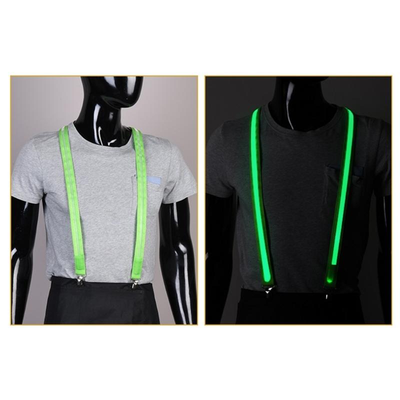 Light Up Suspender Brace for Men Back Harness Strap for Music Festival Party Night Club Costume Shoulder Bondage Strap