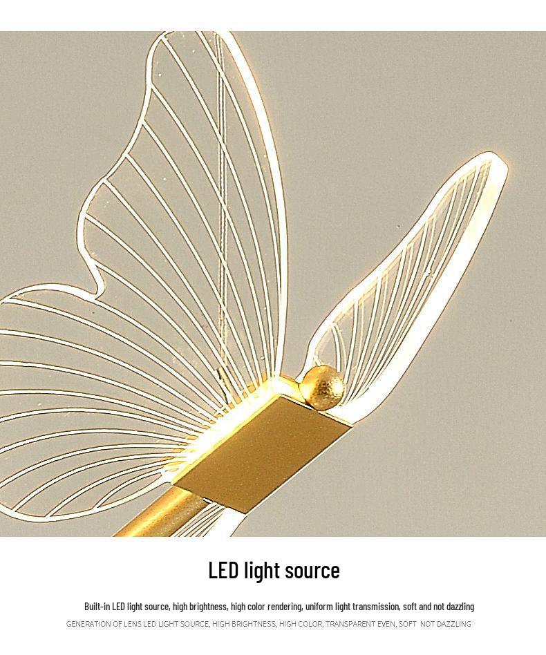 Nordic Luxury Butterfly Hanging Lamp - Modern Minimalist for Bedroom, Dining Room, or Staircase