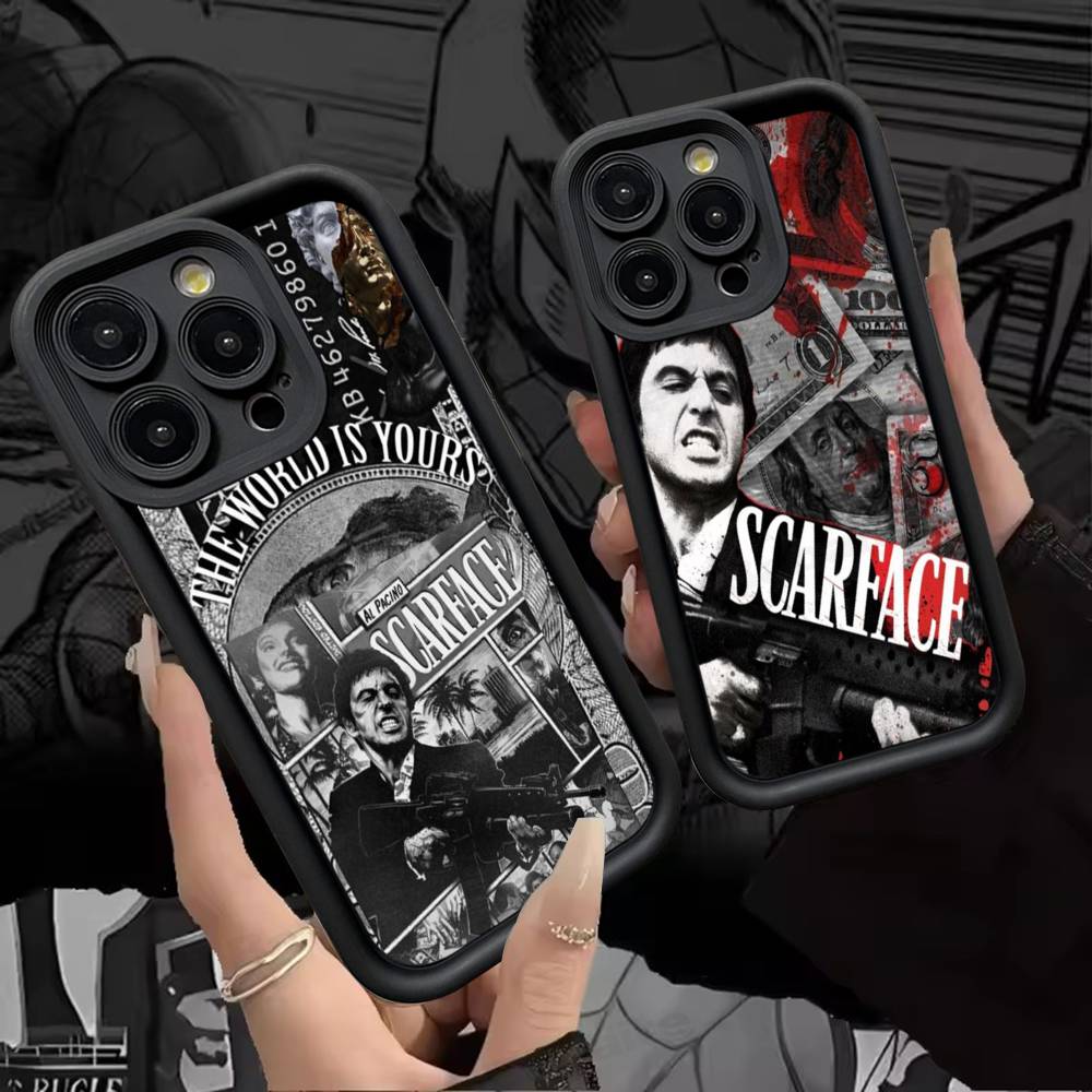 Classic S-Scarface Film Tony Phone Case For IPhone 16 15 14 Plus 13 12 11 17 Pro Max Pro Soft Cover