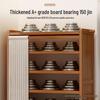 Bamboo Shoe Rack: Multi-Layer Dustproof Cabinet for Compact Home Storage