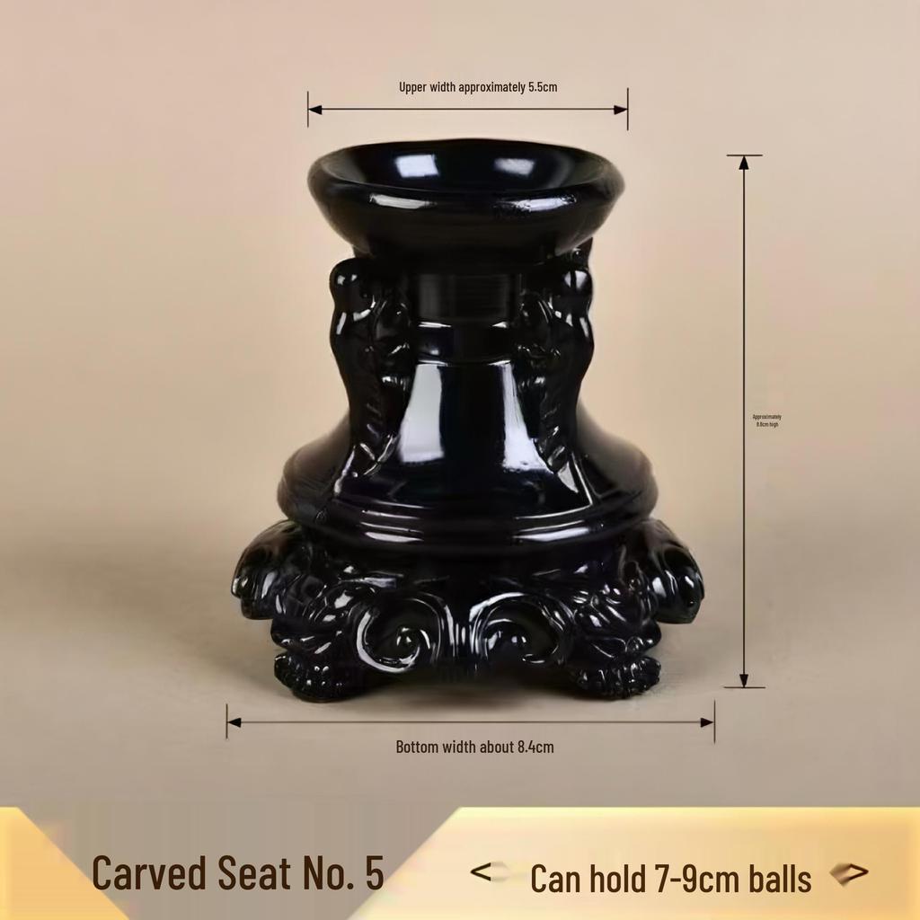 Black Resin High-Grade Crystal Ball Display Stand