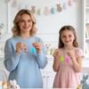 Easter Hanging Eggs, Colorful Plastic Easter Egg Ornaments, Decorative Hand-painted Balls