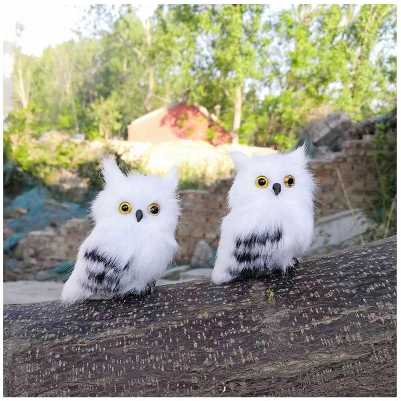 Owl Plush Toy Realistic Stuffed Animal Ornament For Christmas Tree Kids Props Plush Owl Decor