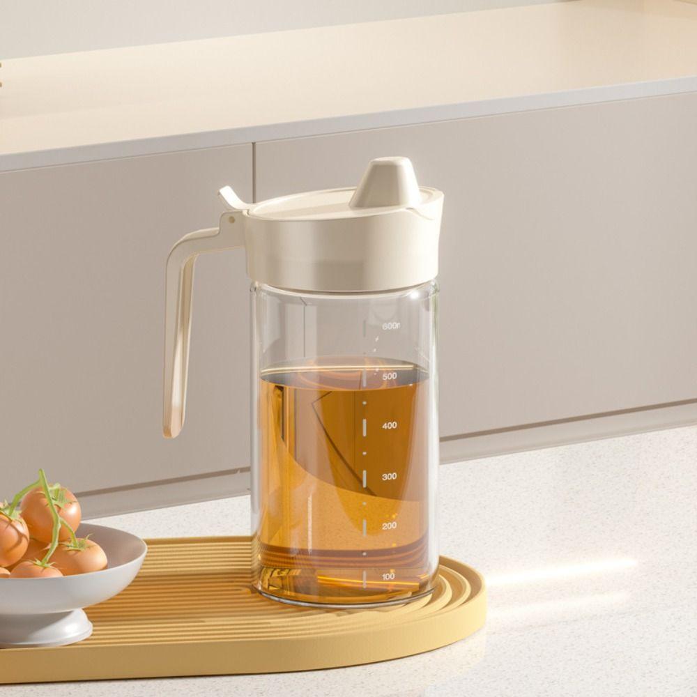 Curved Handle Glass Oil Dispenser 500ML Oil Bottle New Seasoning bottle Restaurant