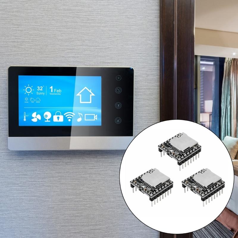 3Pcs For DFPlayer Mini MP3 Player Module TF Card U Disk DFPlayer Module MP3 Voice Development Board Mini MP3 Player Module